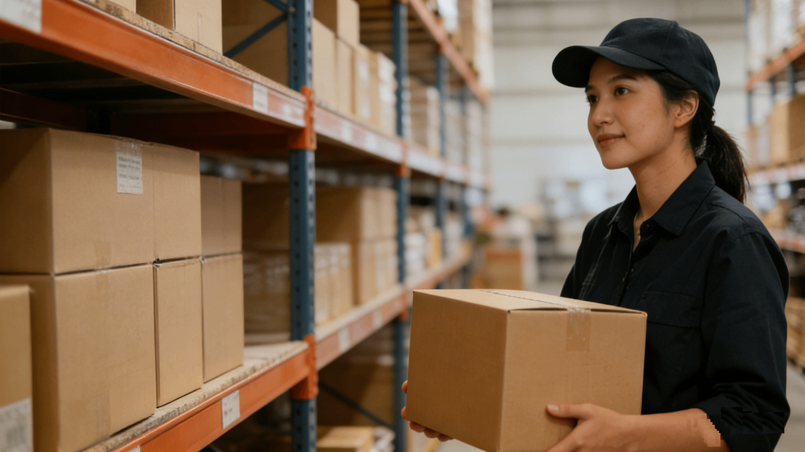 Modern warehouse with automated fulfillment systems