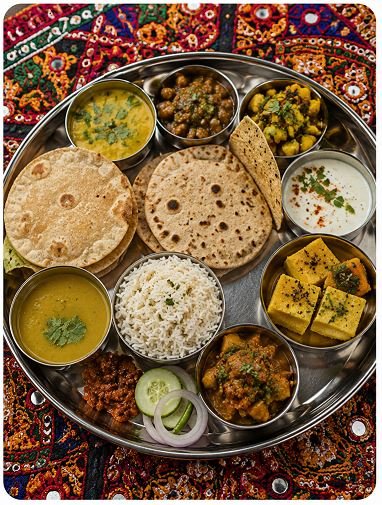 Traditional Gujarati meal