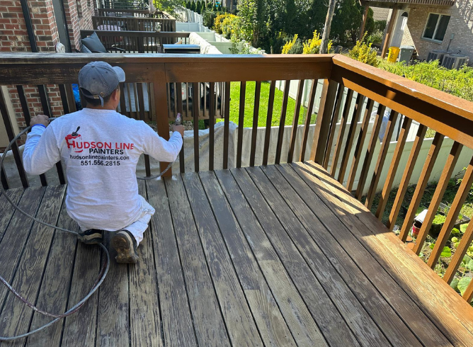 Deck Staining in Hoboken by Hudson Line Painters