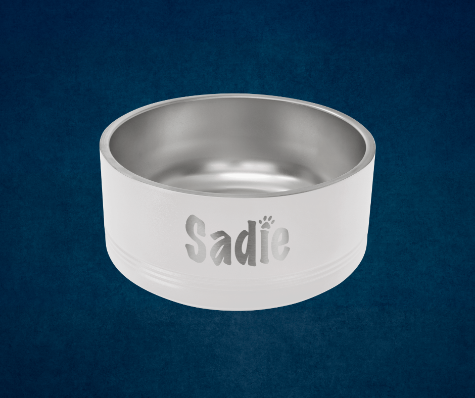 Personalized pet bowl for dogs or cats