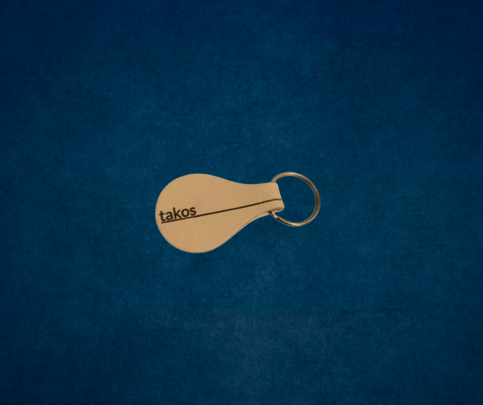 Custom leather keychain with engraving