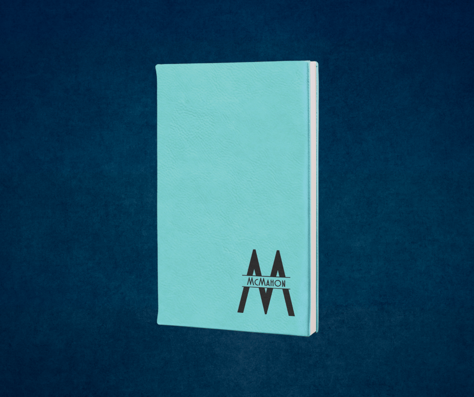 Custom leather notepad with firm logo