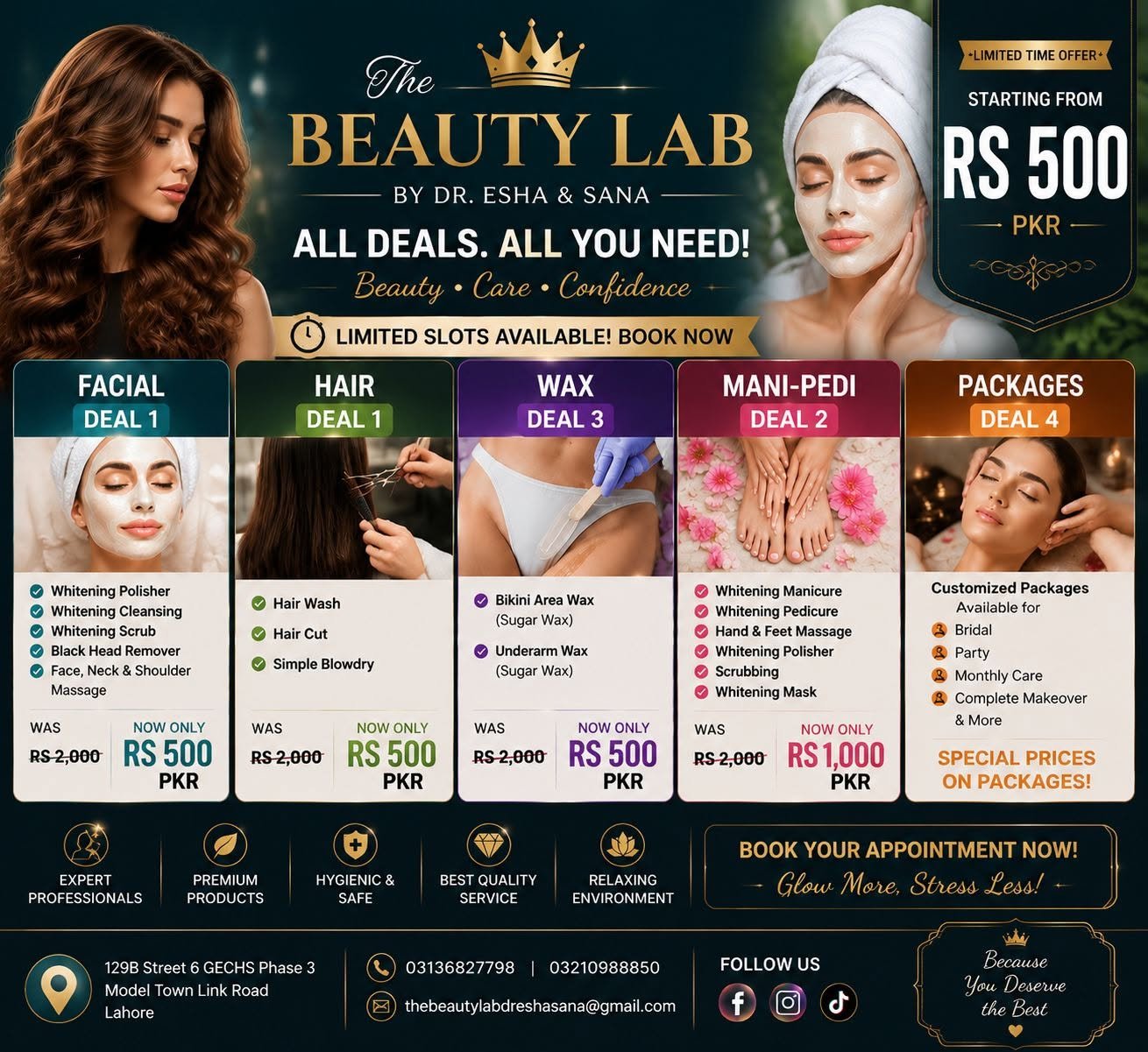 Hair Deal Rs 500 The Beauty LAB Lahore