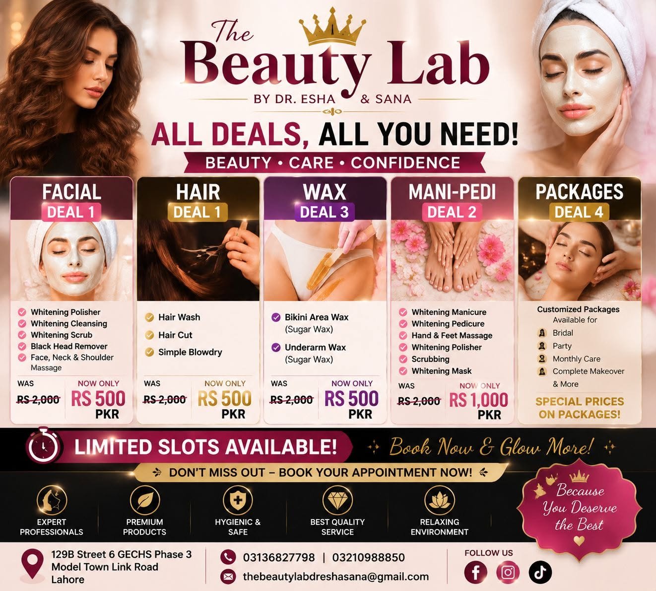 Mani Pedi Deal Rs 1000 The Beauty LAB Lahore