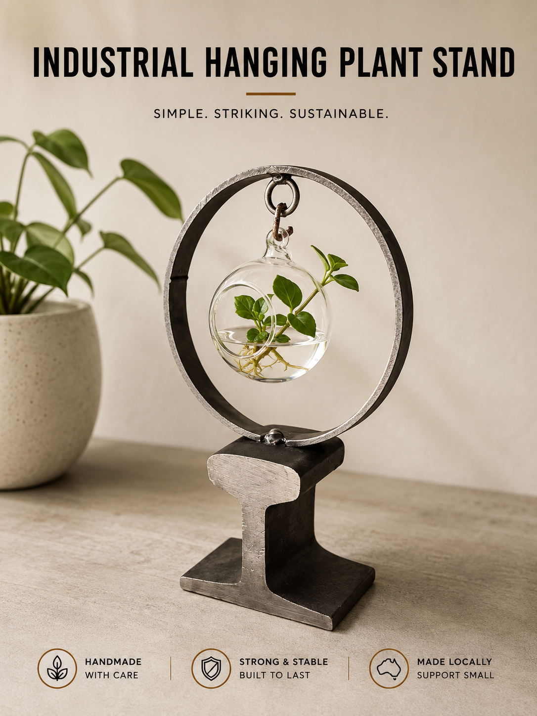 Industrial Hanging Plant Stand