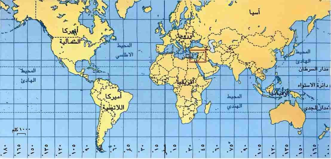 موقع لبنان في العالم