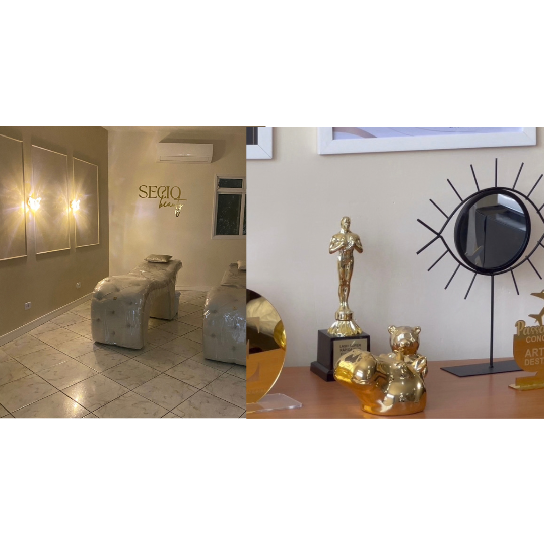 Espaço Secio Beauty — sala de atendimento e conquistas