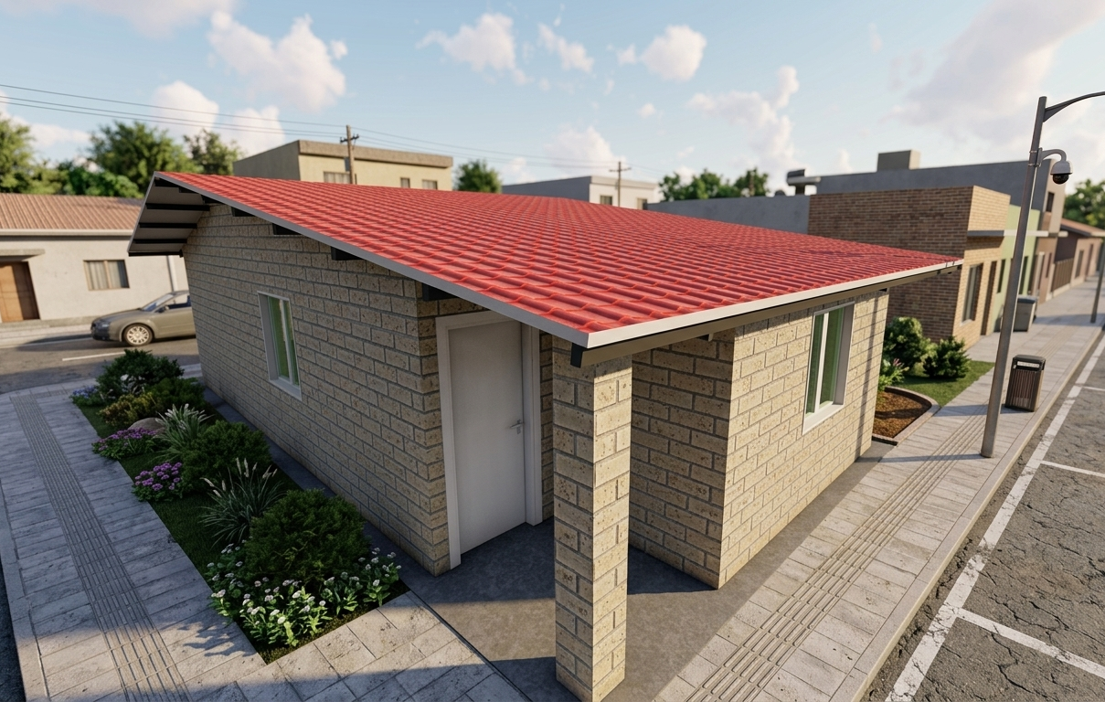 Modelo de vivienda EcoBlock BTC 54, referencia de diseño de EcoBlock BTC