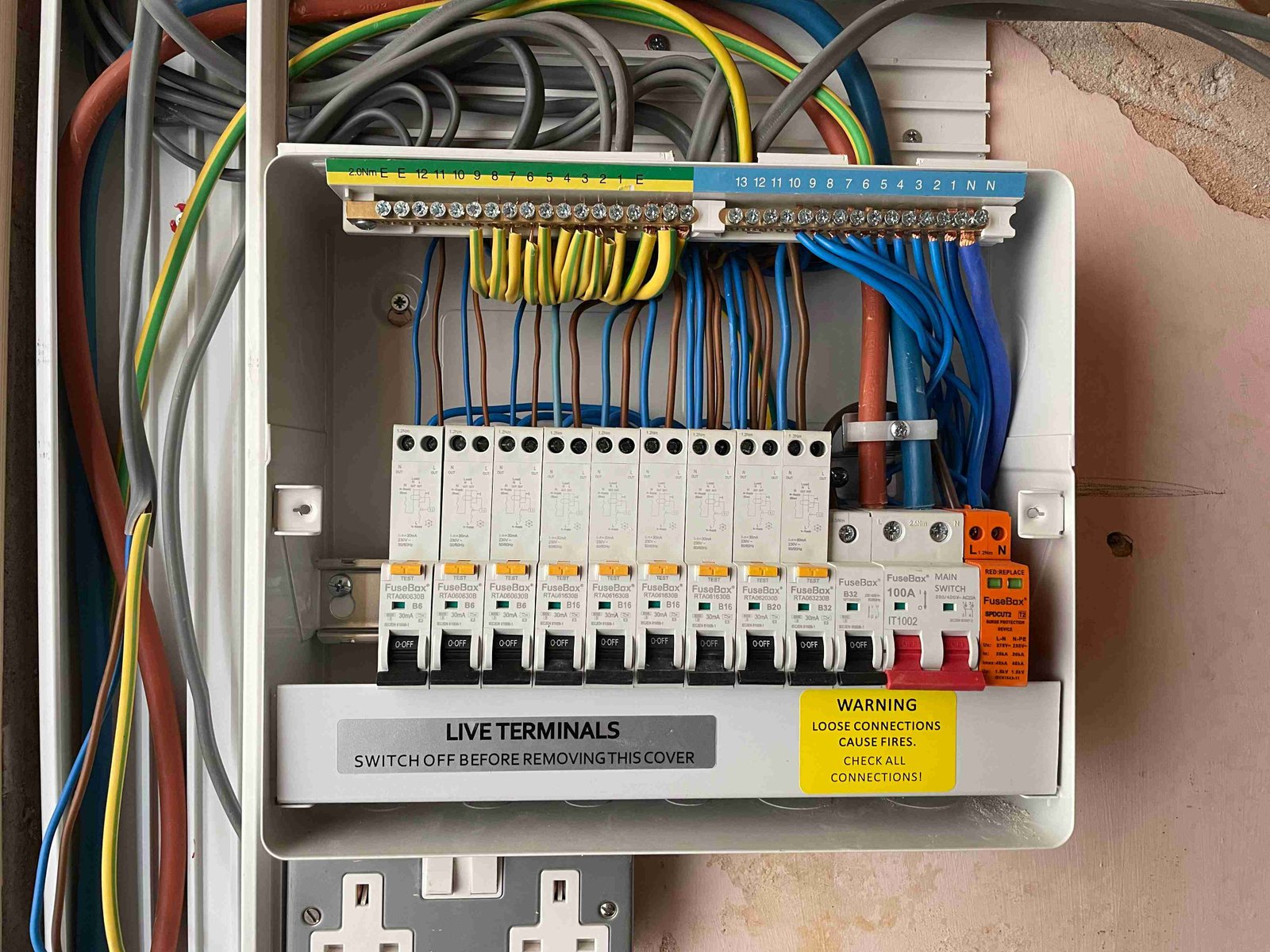 Modern vertical fuse board installation
