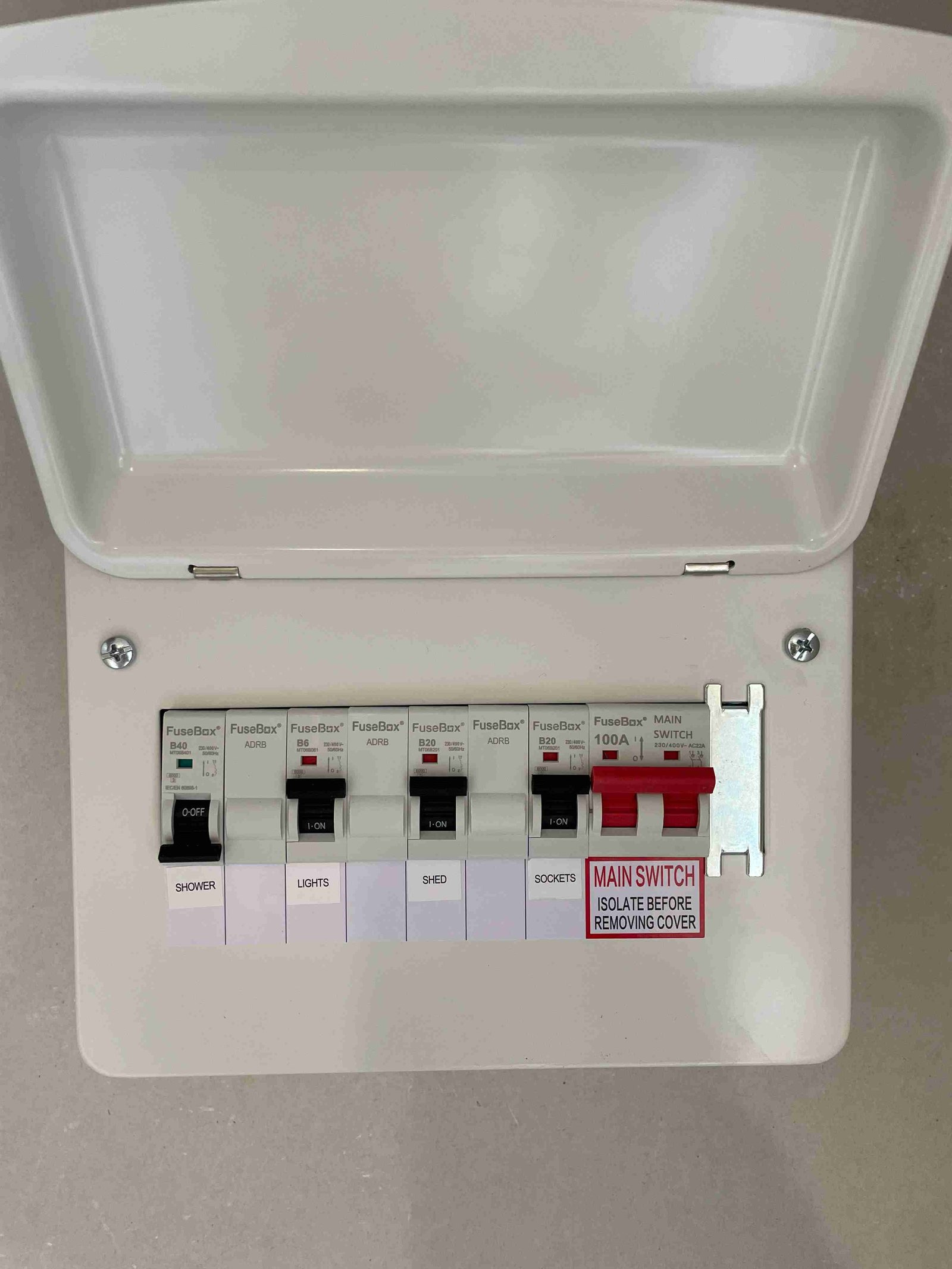 Modern fuse board upgrade