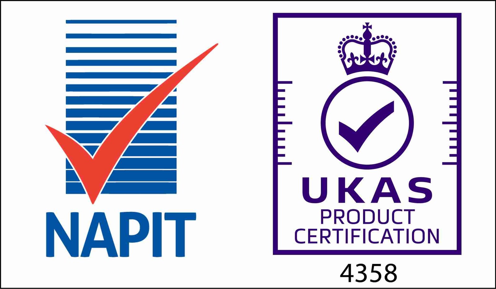 NAPIT and UKAS Certified Electrician Badge for electrical services in Weston-super-Mare