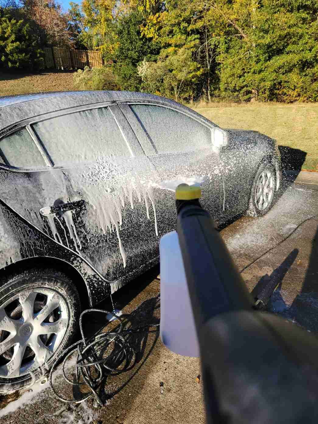 Glossy car paint after a NanoPro ceramic coating in Charlotte