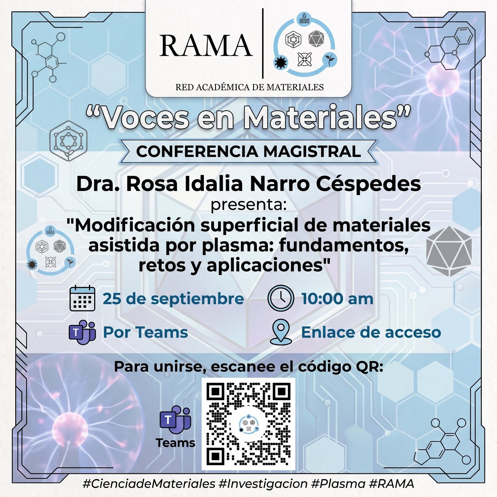 Cartel del ciclo Voces en Materiales