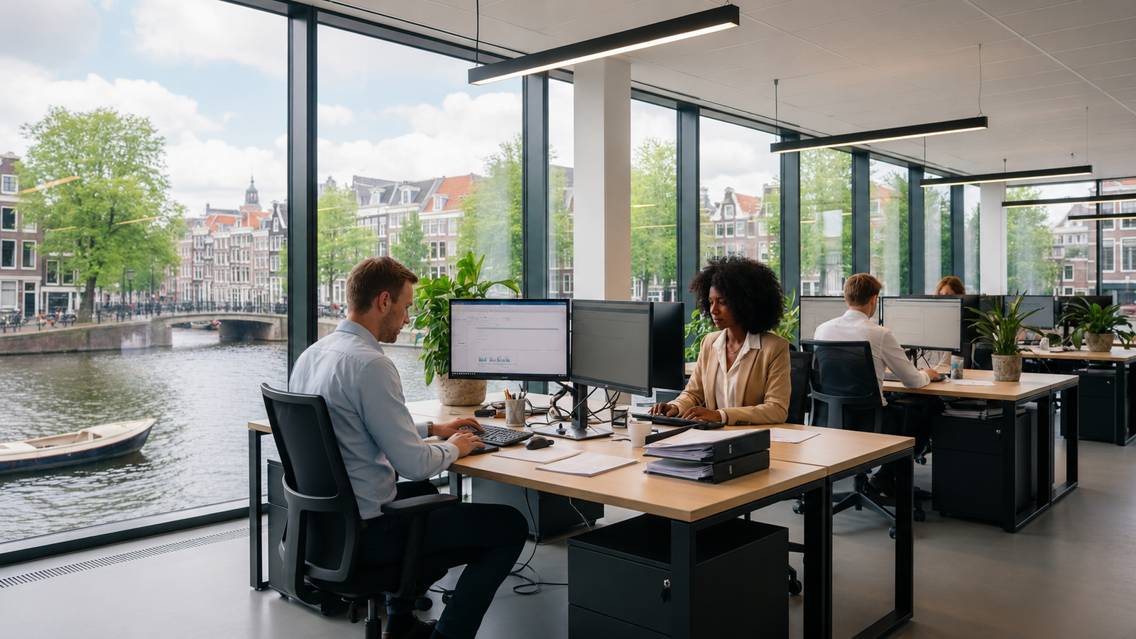 Moderne kantooromgeving die onze IT-expertise reflecteert