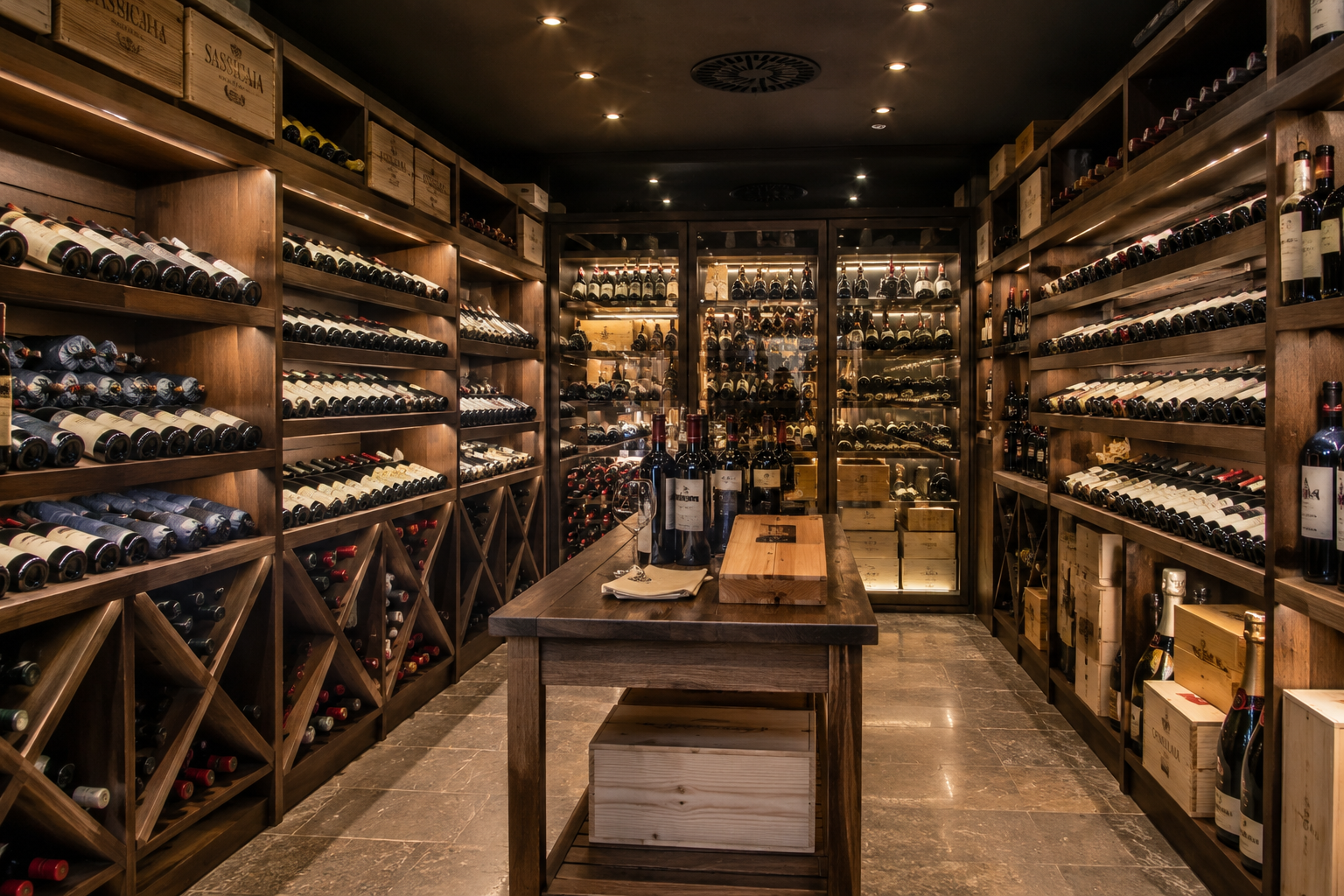 Carta vini territoriale e cantina ruotata