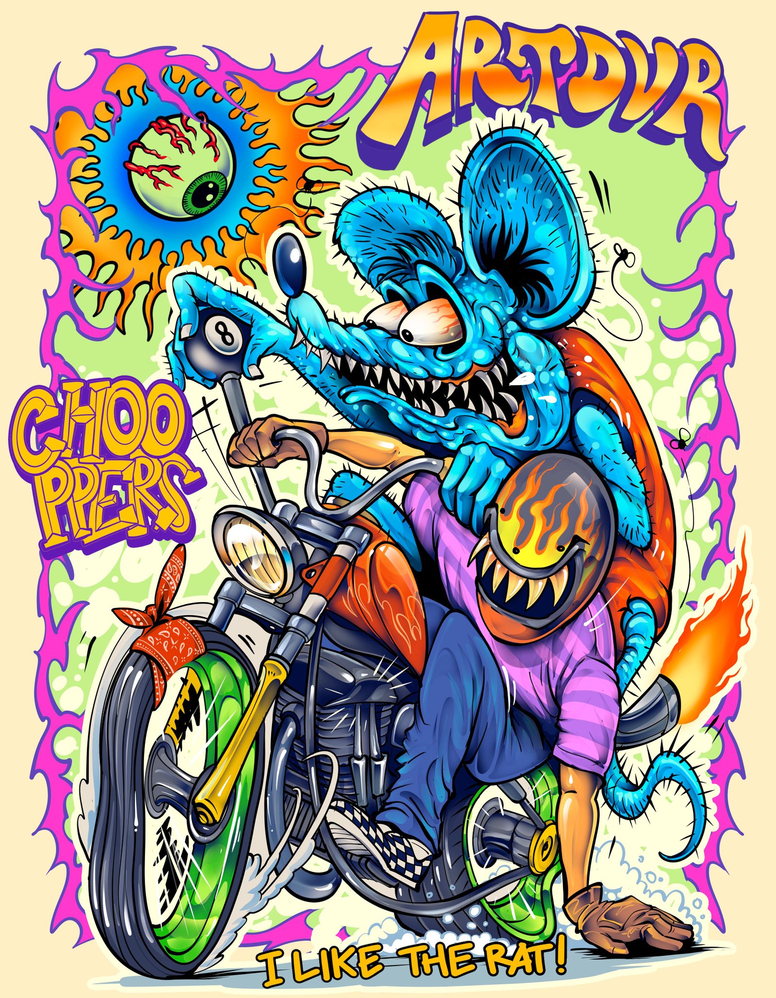 Choppers Rat — Ilustrasi Karakter karya Artdover