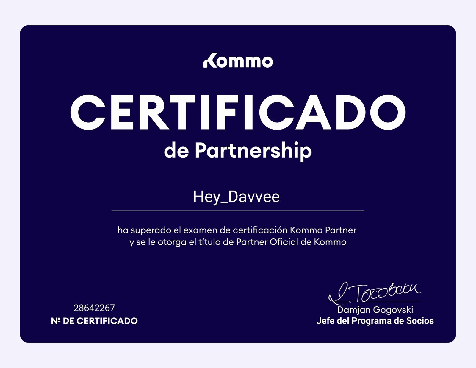 Certificado Kommo Expert