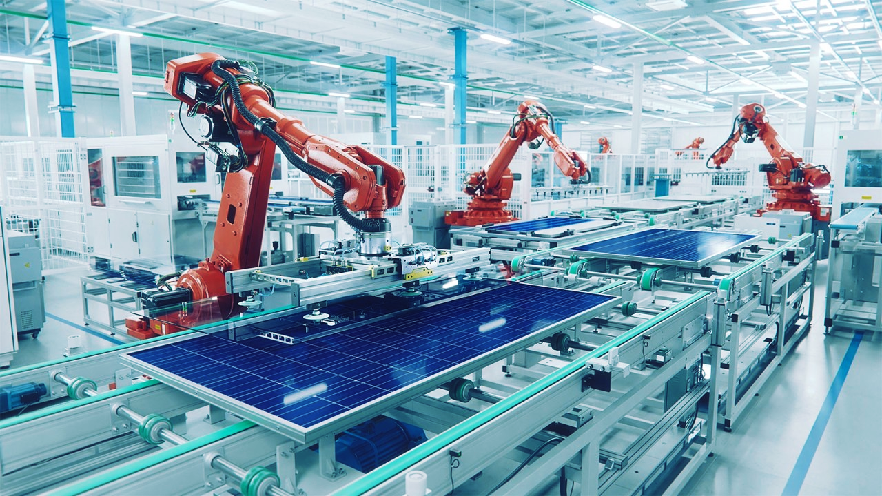 Modern automated manufacturing line