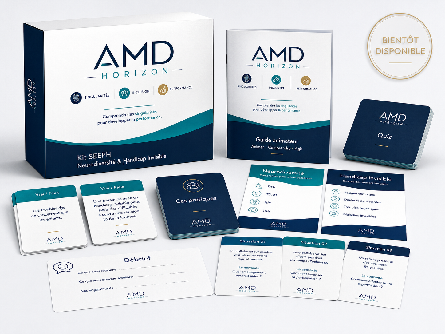 Aperçu du Pack affiches Management clair AMD HORIZON