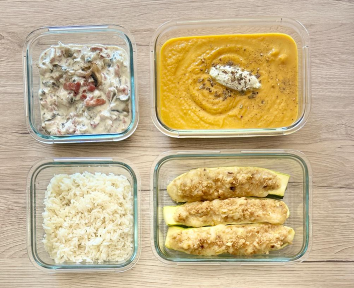 Courgettes farcies au cantal