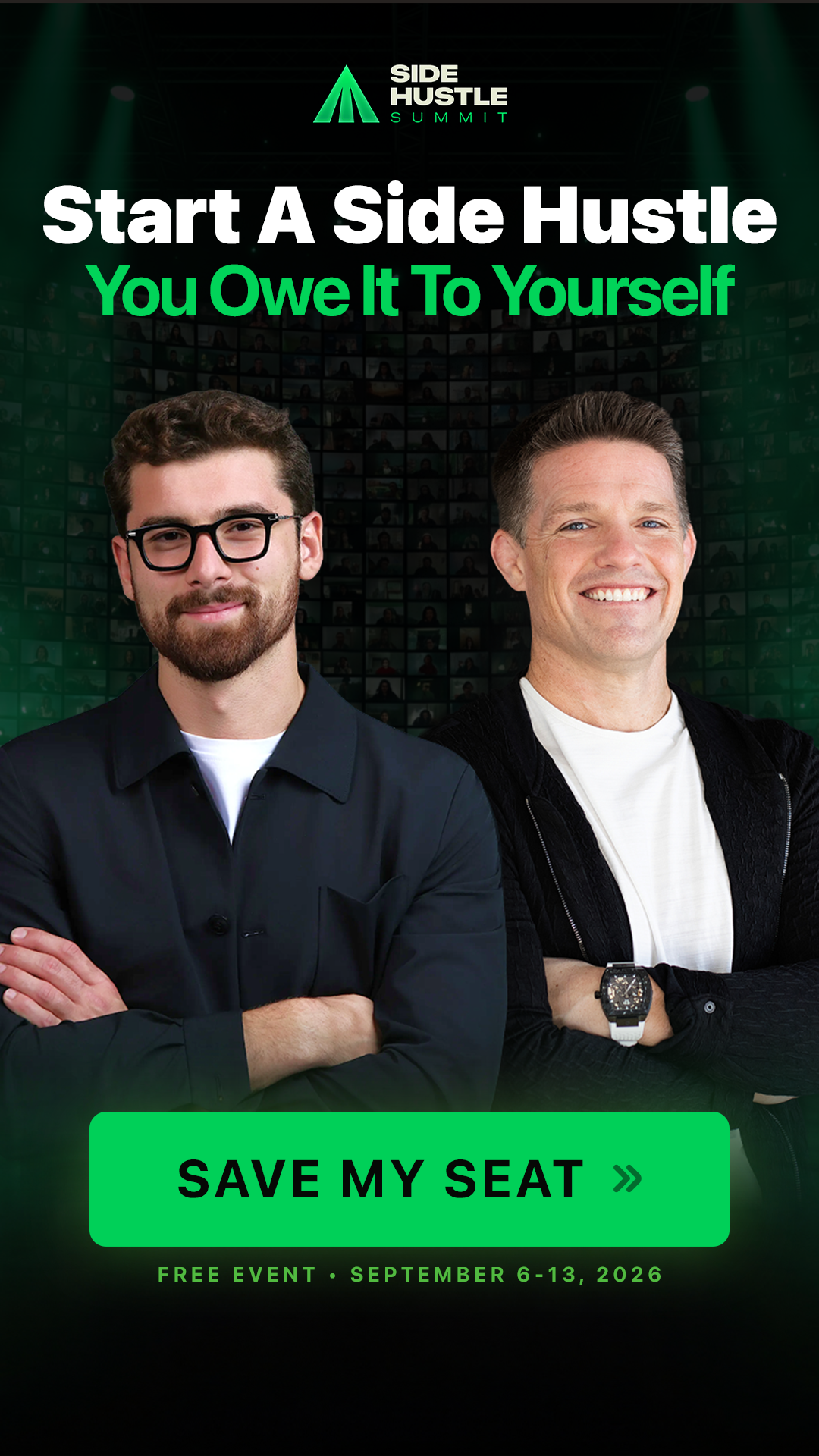Iman Gadzhi and Russell Brunson — Side Hustle Summit