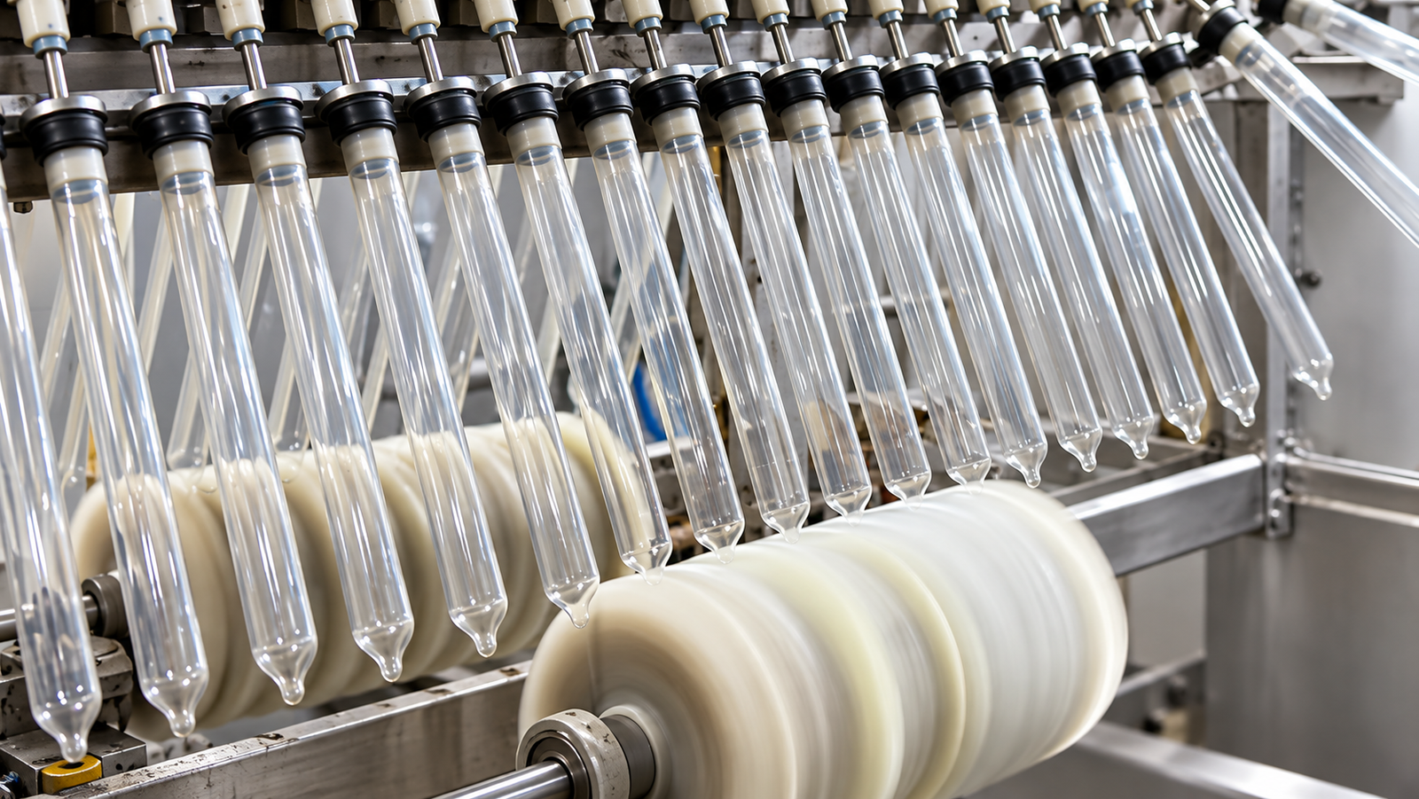 Glass formers on an automated dipping line under process control