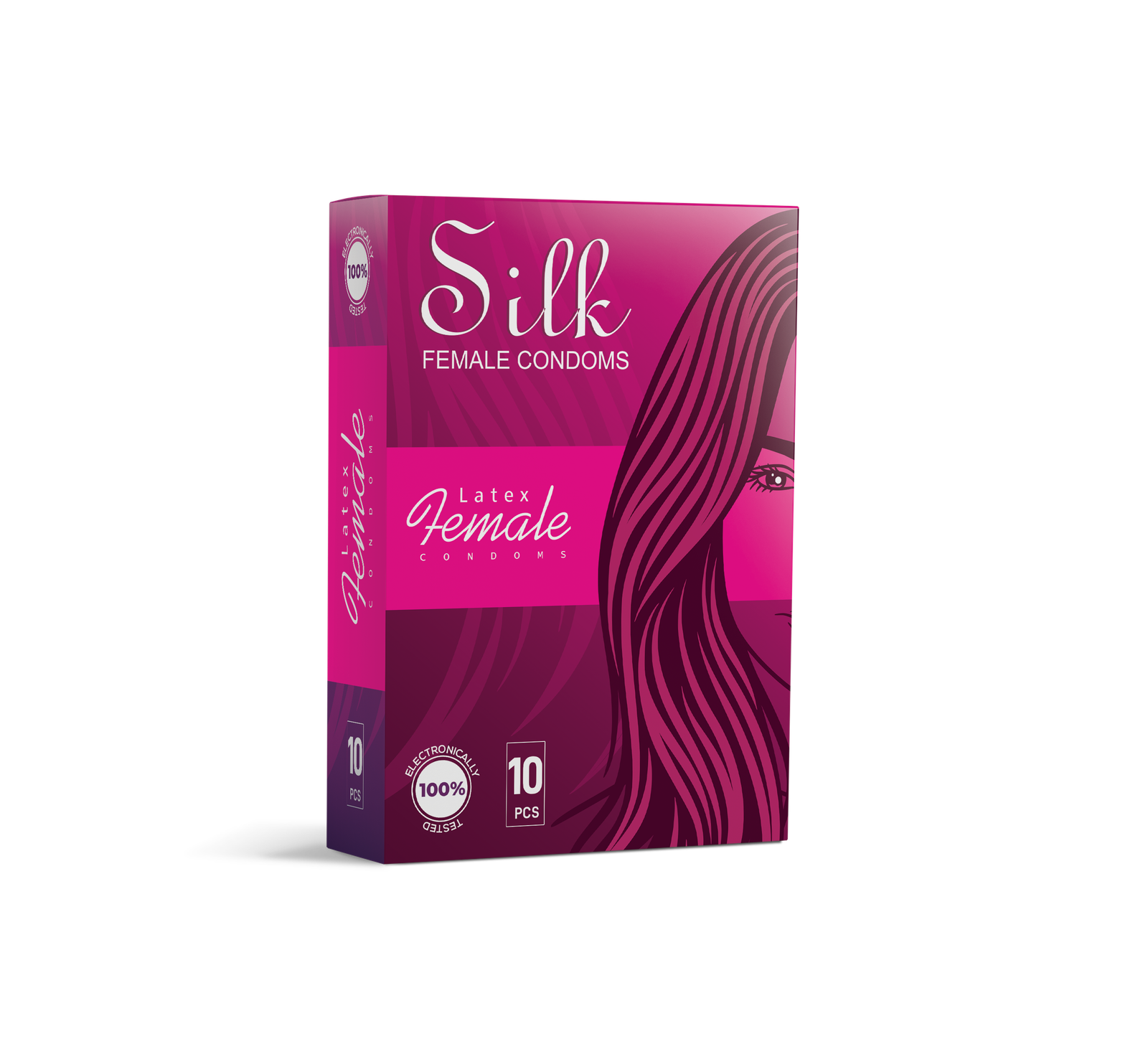 Silk Female Condom packaging