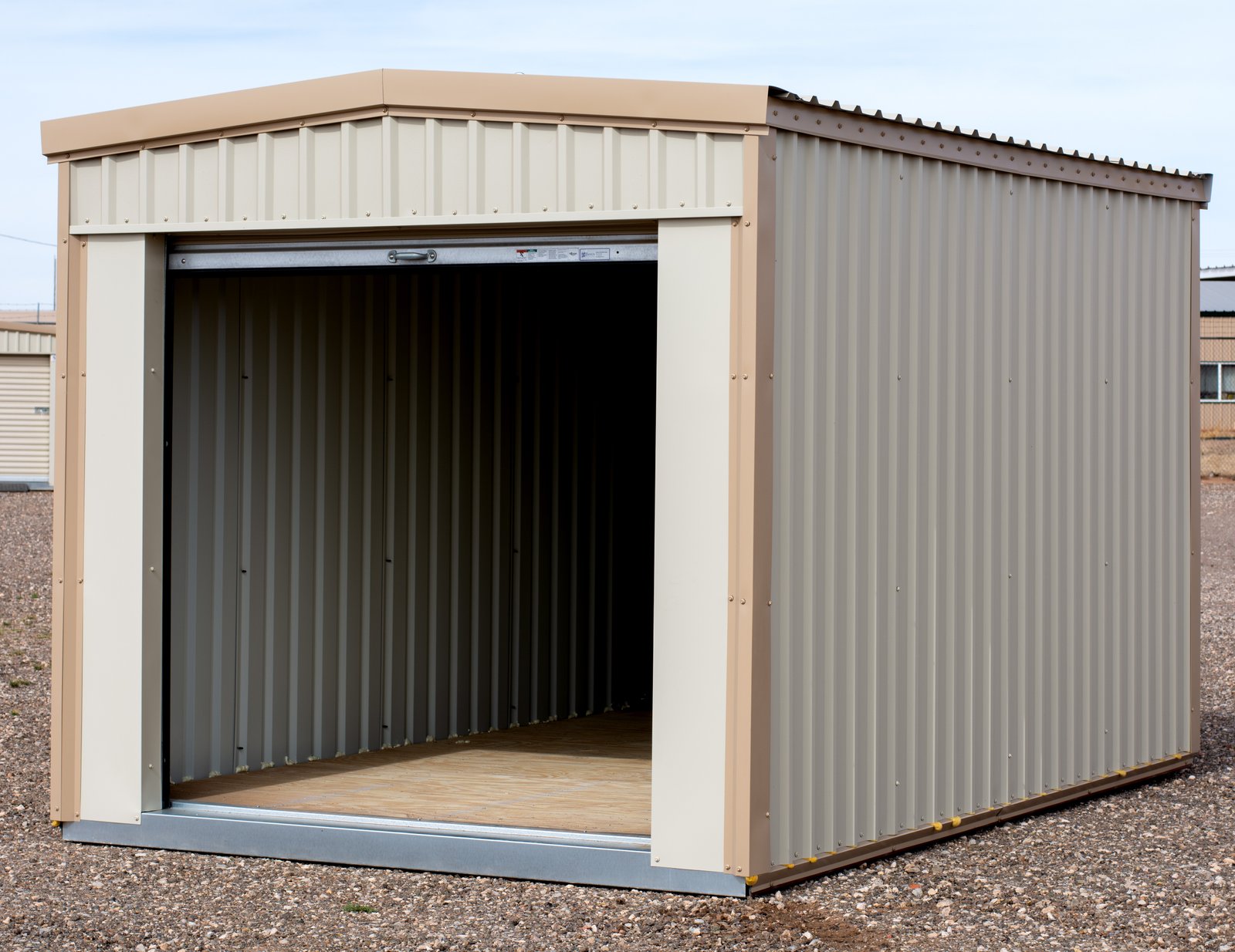 8' x 12.5' portable all-steel storage building