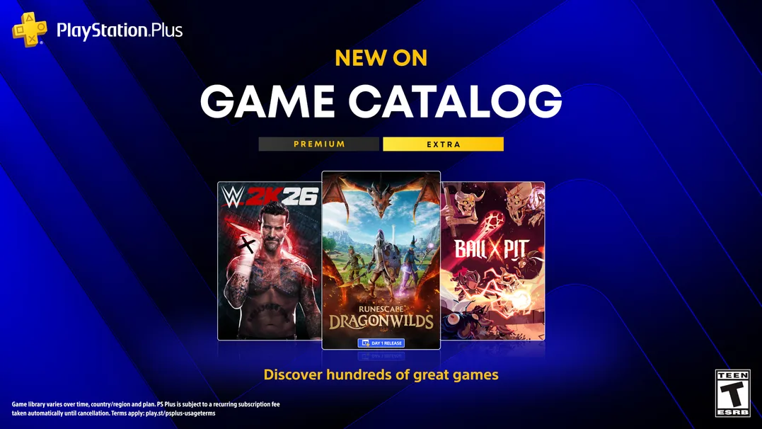 Novos jogos do catálogo do PlayStation Plus