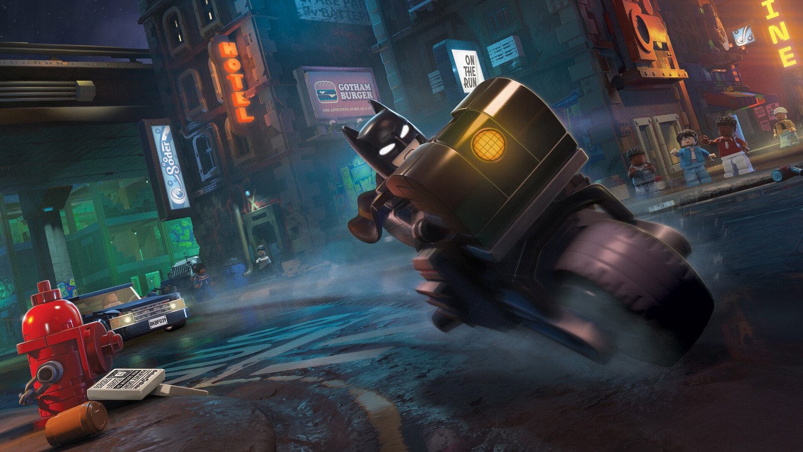 LEGO Batman em Gotham durante a DLC Mayhem Collection