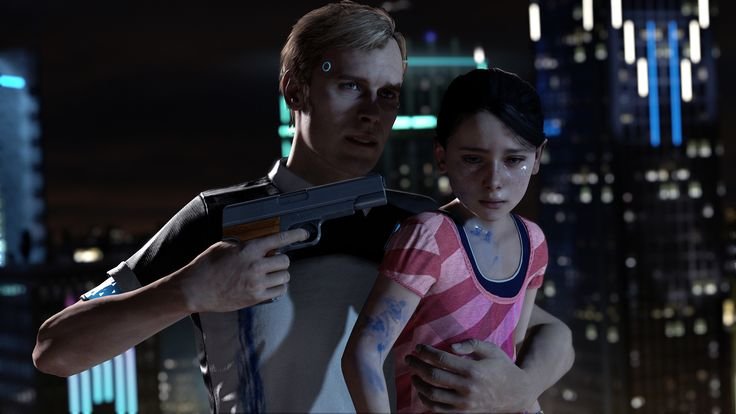Connor e Alice em Detroit Become Human