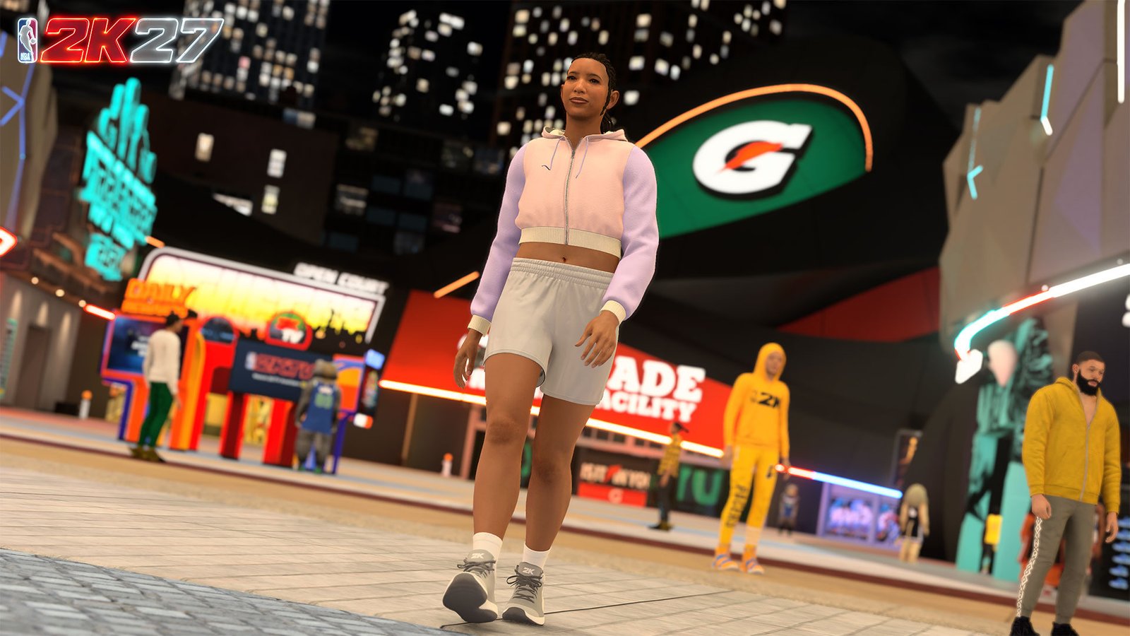MyPlayer feminina de NBA 2K27 em The City