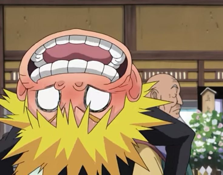 Shino e Naruto em uma cena cômica do anime Naruto