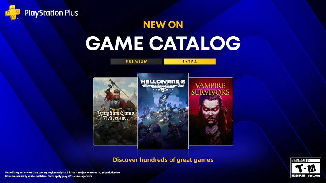 PS Plus Extra e Deluxe: catálogo de agosto revelado — Helldivers 2 entra hoje e vem com grande atualização