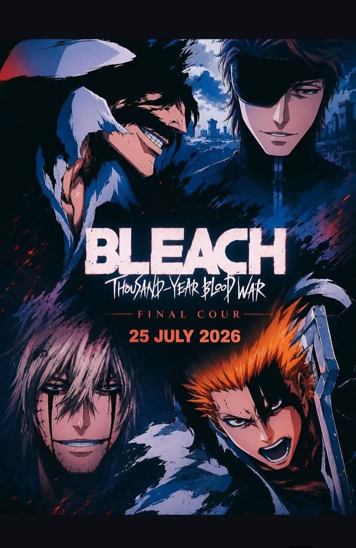 Personagens principais de Bleach: Thousand-Year Blood War com arte moderna e cores vibrantes