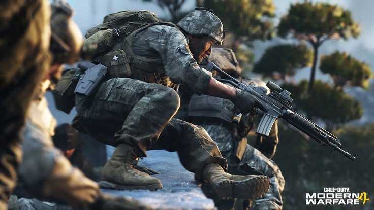 Soldados em combate em Call of Duty: Modern Warfare