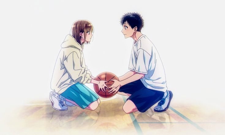 Blue Box - Taiki e Chinatsu em cena de romance escolar