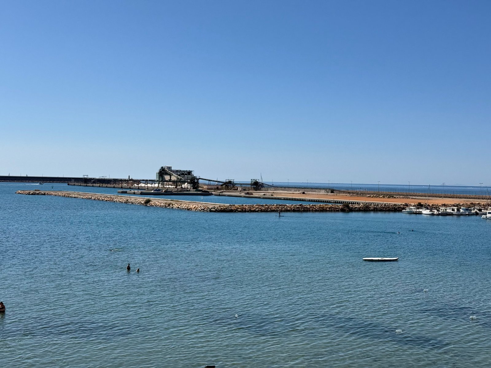 View of Torrevieja harbour and the Mediterranean from the apartment