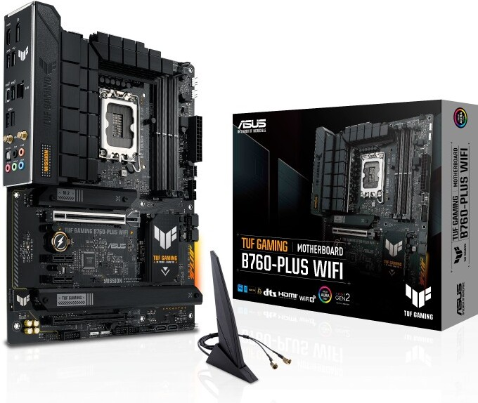 ASUS TUF GAMING B760-PLUS WIFI moederbord met verpakking