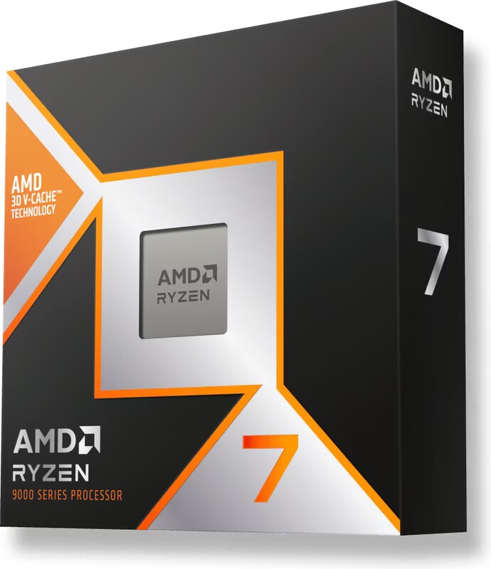 AMD Ryzen 7 9850X3D processor met verpakking