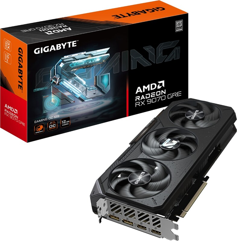 Gigabyte Radeon RX 9070 GRE Gaming grafische kaart met verpakking