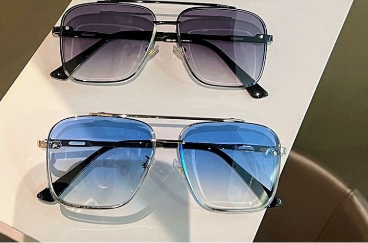 Metal Double Bridge Sunglasses - Image 1