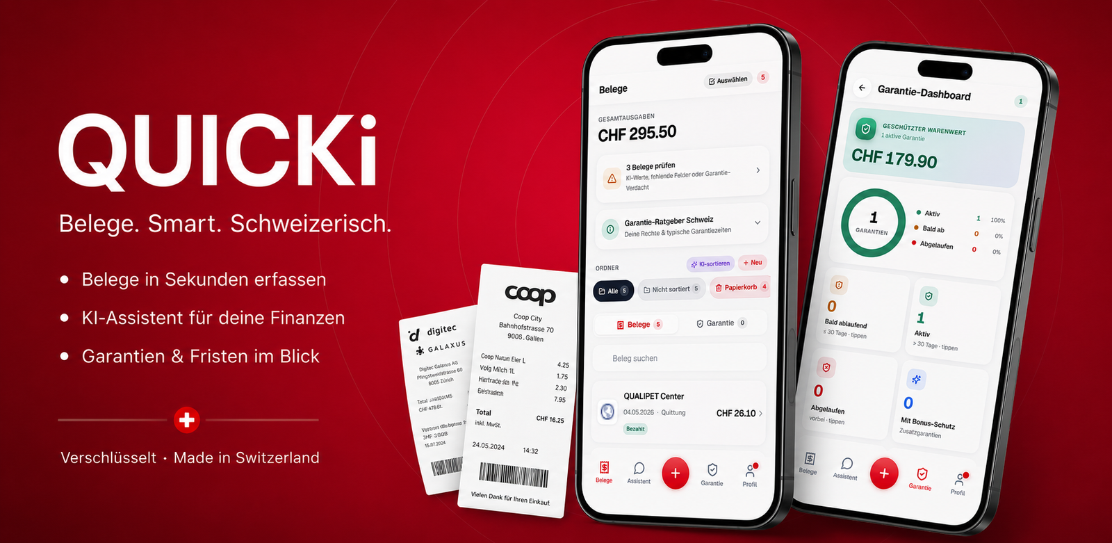 Quicki QUICKi - Belege organisieren mit KI | Made in Switzerland