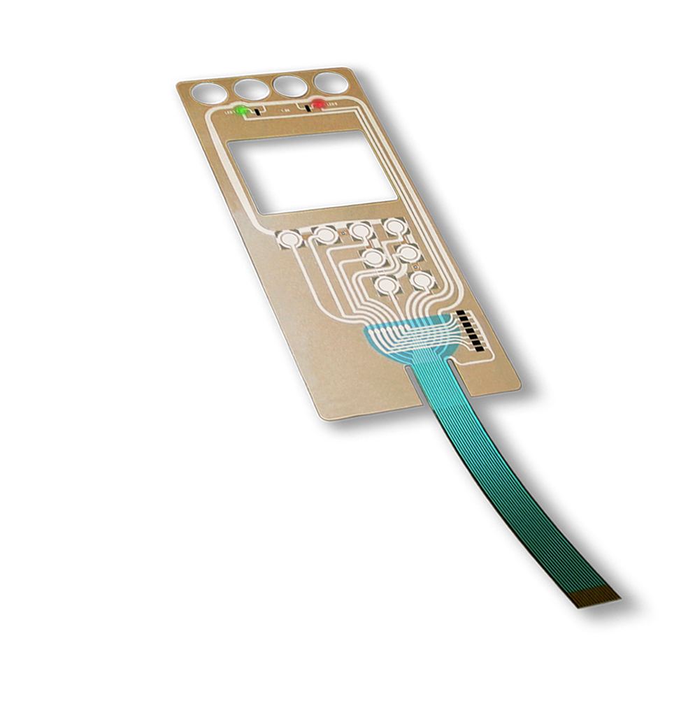 Printed membrane switch circuit and flexible tail