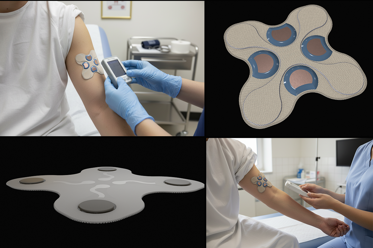 Medical wearable sensor being measured in a clinical setting