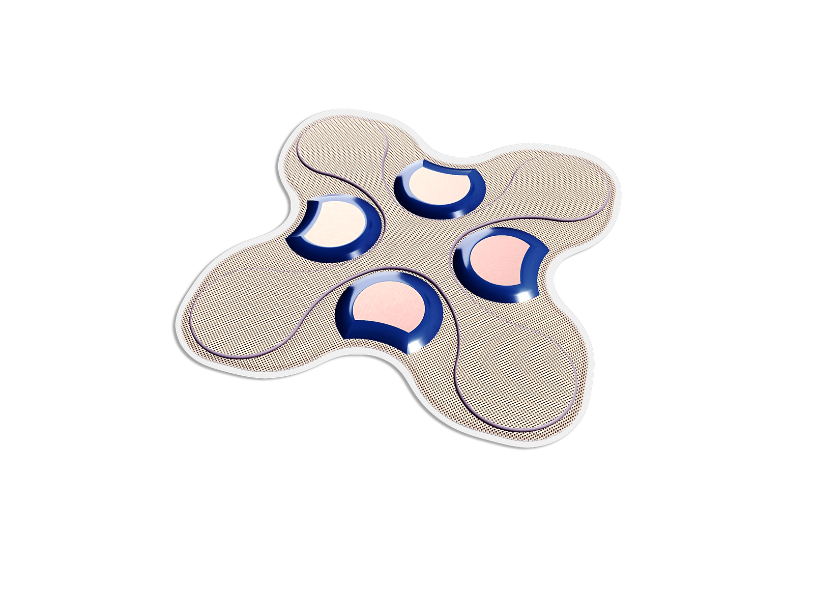 Five-wire resistive touch sensor pattern