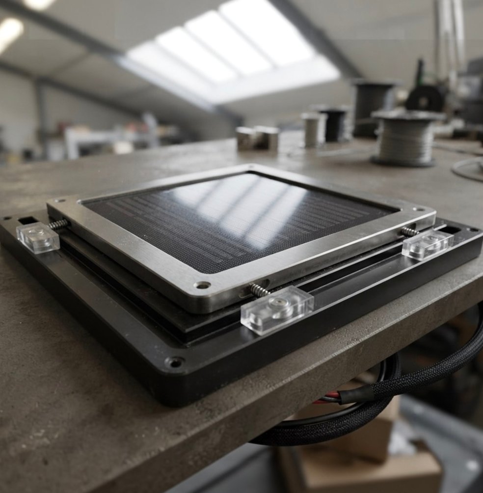 Touch screen bezel and gasket detail