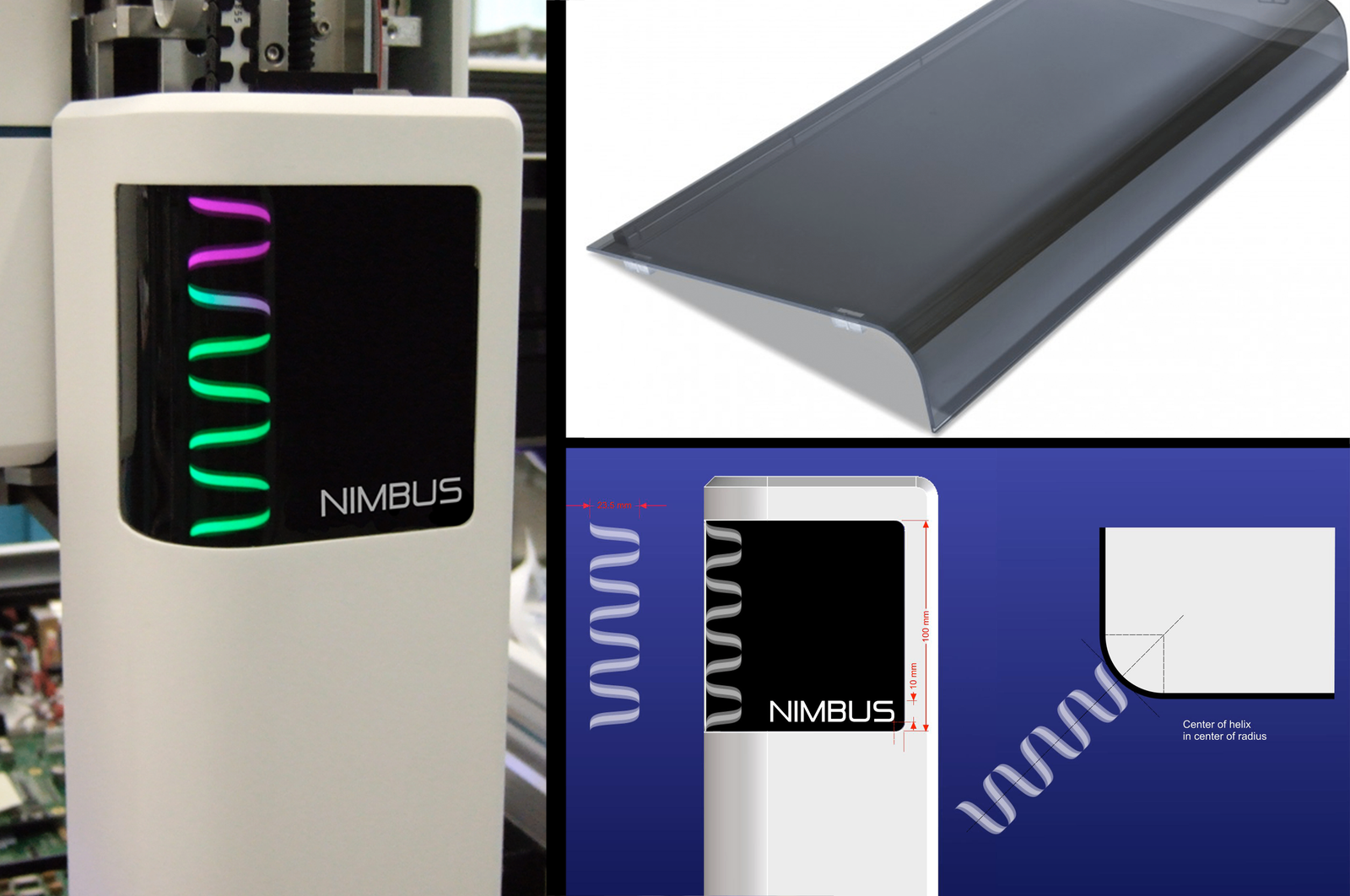 Uniform backlit legend icons on the Nimbus membrane switch panel