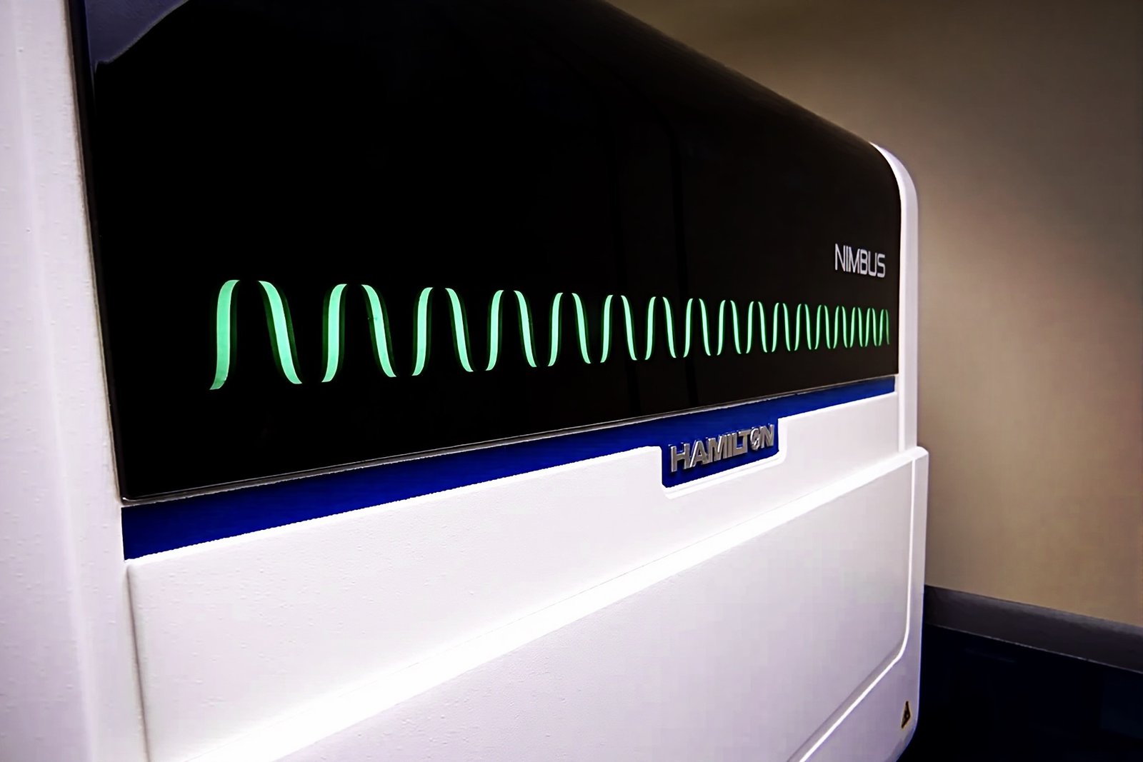 Hamilton Nimbus fluid-handling robot in a clinical laboratory