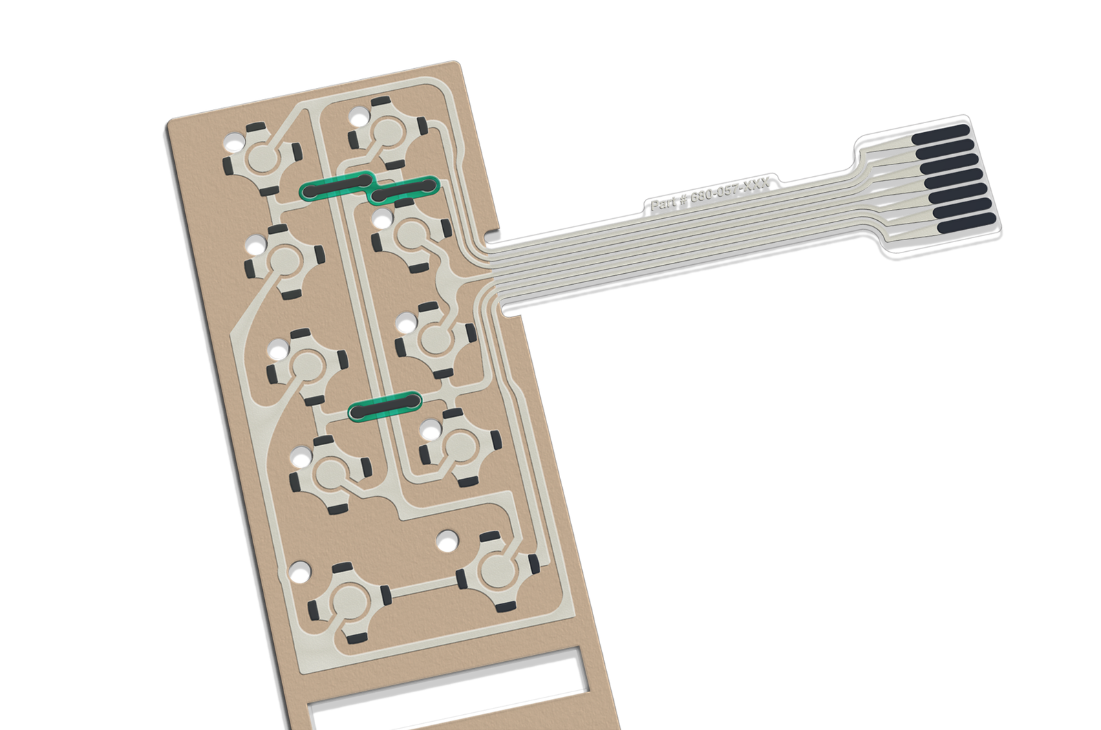 Printed membrane switch detail